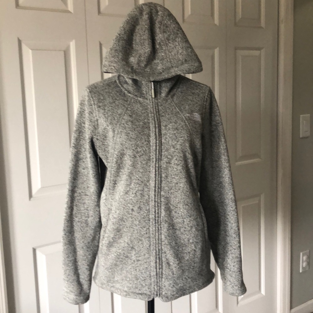 The North Face Gray Zip-Up Hooded Jacket